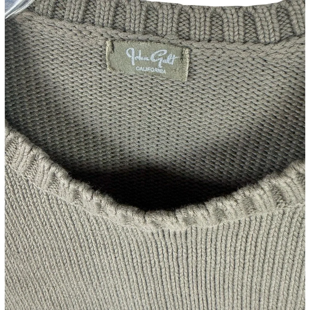 John Galt Brandy Melville Olive Green Shaker Knit Cotton oversizedSweater L